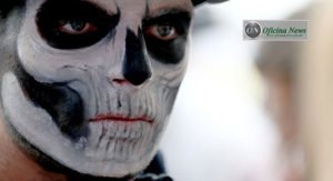 Maquiagem do "Día de los Muertos" sintetiza fim de semana de Max Verstappen no GP do México (Foto Red Bull)