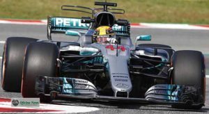 O novo bico instaldo no W08 a partir do GP da Espanha, quinta etapa da temporada (Mercedes).