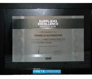 Tenneco é eleita fornecedora do ano pela CNH Industrial