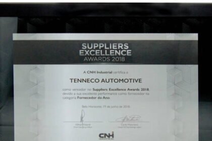 Tenneco é eleita fornecedora do ano pela CNH Industrial