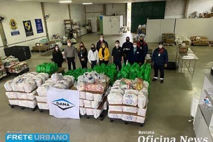 Dana promove campanha solidaria e distribui nove toneladas de alimentos