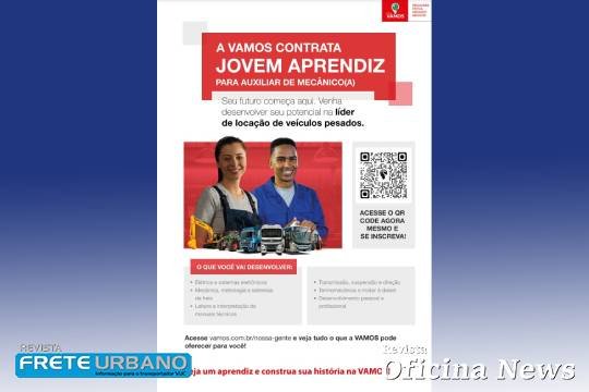 VAMOS lança Programa de Jovem Aprendiz para mecânicos