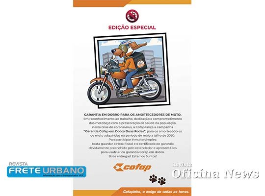 Cofap lança garantia em dobro para os motociclistas