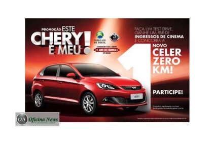 Chery sorteia Celer para quem fizer test drive na rede