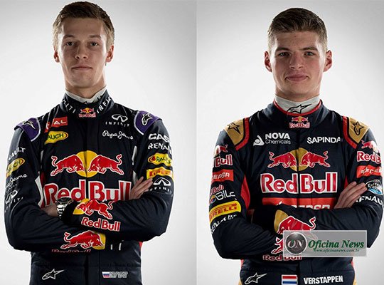 Kvyat e Verstappen pagam o preço do programa Red Bull (Foto Red Bull/Getty Images)