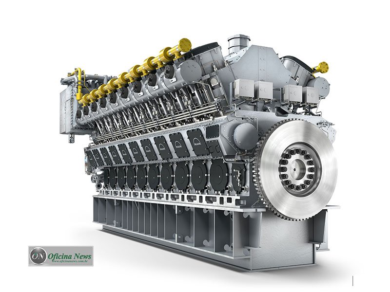 MAN Diesel & Turbo mostra motor a gás com turbo de duplo estágio