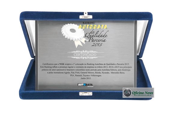 NGK ganha primeiro lugar em qualidade e parceria