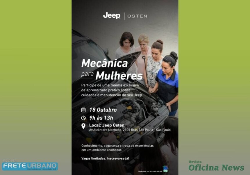 Curso de mecânica para mulheres será realizado na Jeep Osten