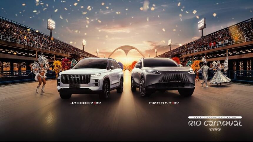 Jaecoo 7 participa de abertura dos desfiles do Carnaval do Rio 2026
