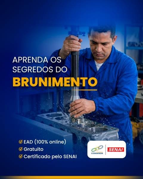 Conarem promove curso gratuito de brunimento para retíficas