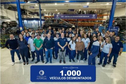 Stellantis desmonta mil veículos e amplia reciclagem de autopeças